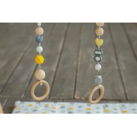 Развивающий коврик BabyGym  - Желто-серый