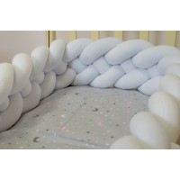 Бортик косичка в детскую кроватку - Cloud XL