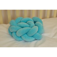 Бортик косичка в детскую кроватку - Sky Blue