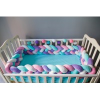 Бортик косичка в детскую кроватку - Star Dust