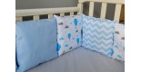Бортики подушки в детскую кроватку - Blue lagoon