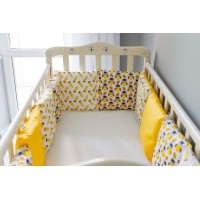 Бортики подушки в детскую кроватку - Мудрая сова