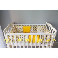 Бортики подушки в детскую кроватку - Мудрая сова